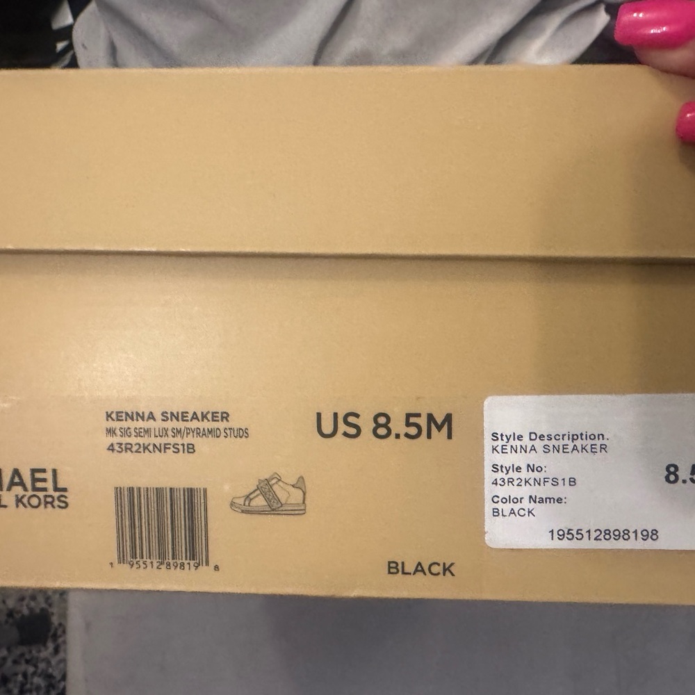 Michael Kors Black Leather Sneakers